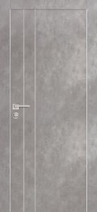 Межкомнатная дверь PX-14  AL кромка с 2-х ст. Серый бетон